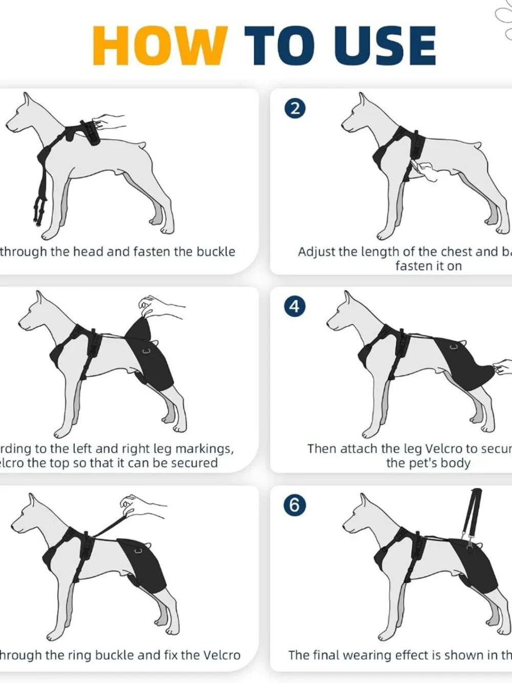 CHAMIN Dog Hip Brace with Back Handheld Design